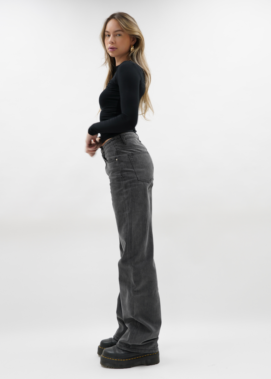 Low waist jeans dark grey (tall)