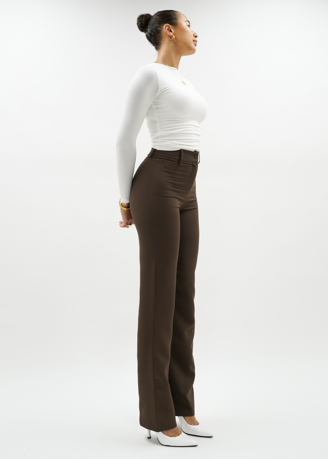 Straight leg pants classic chocolate brown (tall)